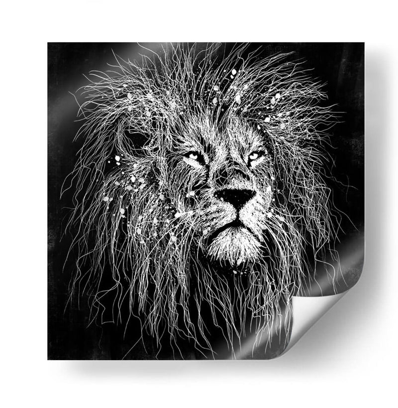 Líneas de León - Line Art | Cuadro decorativo de Canvas Lab