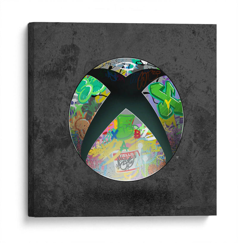 Xbox Logo Graffiti - David Aste | Cuadro decorativo de Canvas Lab