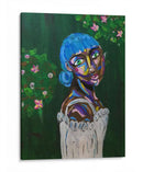 Chica con cabello azul - Jimena Escobedo | Cuadro decorativo de Canvas Lab