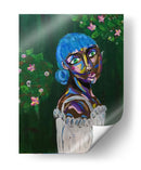 Chica con cabello azul - Jimena Escobedo | Cuadro decorativo de Canvas Lab