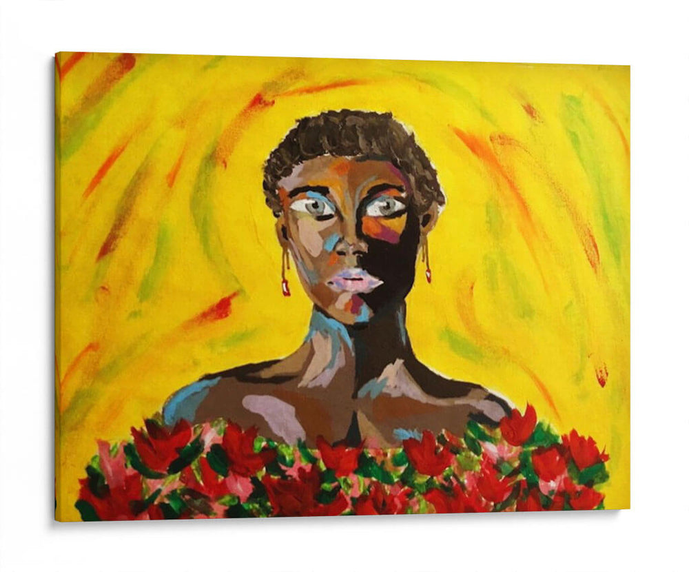 Mujer con flores - Jimena Escobedo | Cuadro decorativo de Canvas Lab