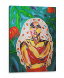 Mujer con flores en el cabello - Jimena Escobedo | Cuadro decorativo de Canvas Lab