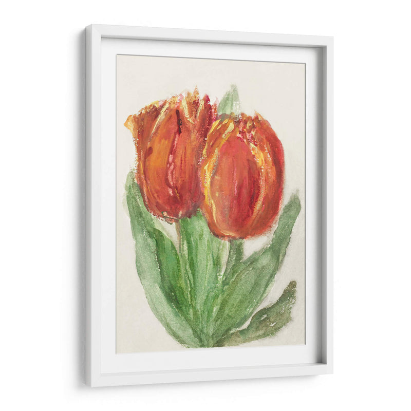 Dos tulipanes rojos - Sientje Mesdag-van Houten | Cuadro decorativo de Canvas Lab