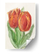 Dos tulipanes rojos - Sientje Mesdag-van Houten | Cuadro decorativo de Canvas Lab