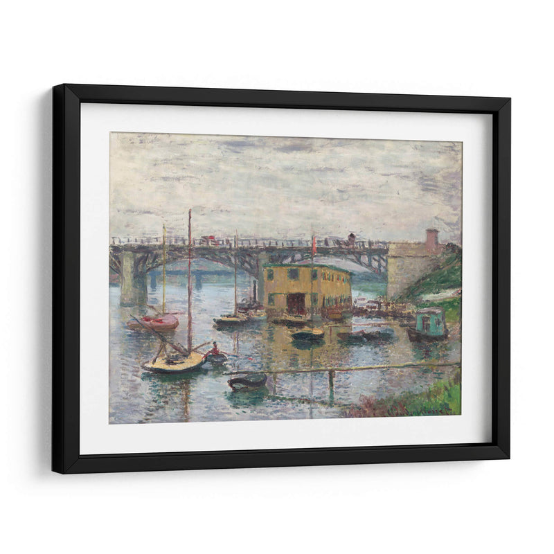 Puente en Argenteuil en un día gris - Claude Monet | Cuadro decorativo de Canvas Lab