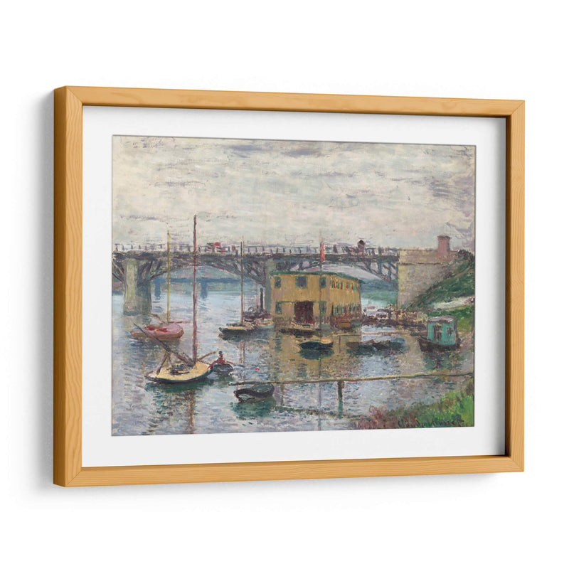 Puente en Argenteuil en un día gris - Claude Monet | Cuadro decorativo de Canvas Lab