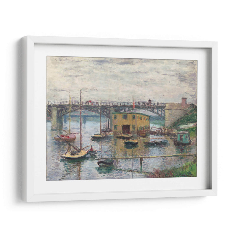 Puente en Argenteuil en un día gris - Claude Monet | Cuadro decorativo de Canvas Lab