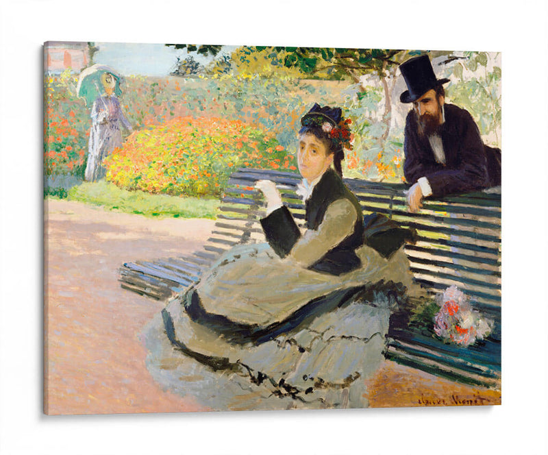 Camille Monet en un banco del jardín - Claude Monet | Cuadro decorativo de Canvas Lab