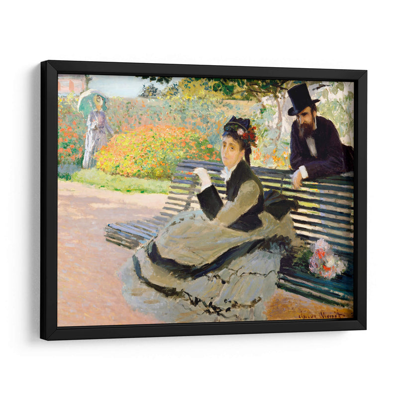 Camille Monet en un banco del jardín - Claude Monet | Cuadro decorativo de Canvas Lab