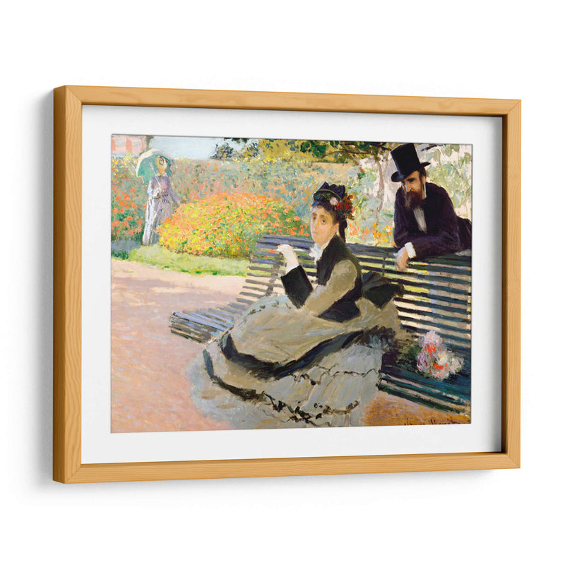 Camille Monet en un banco del jardín - Claude Monet | Cuadro decorativo de Canvas Lab