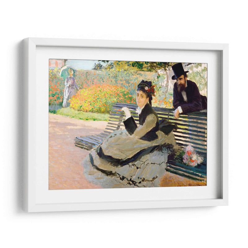 Camille Monet en un banco del jardín - Claude Monet | Cuadro decorativo de Canvas Lab