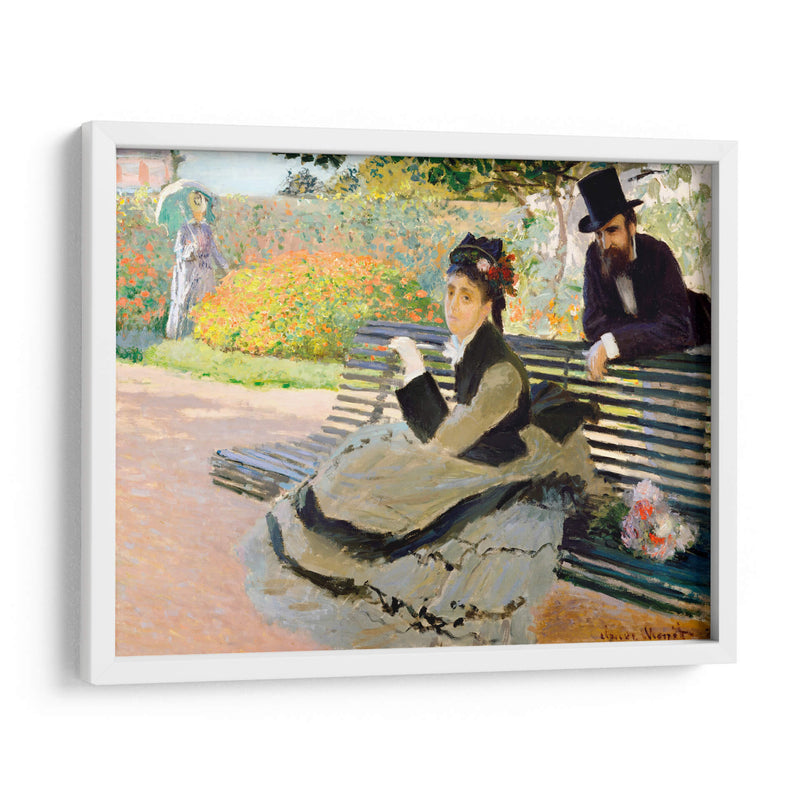 Camille Monet en un banco del jardín - Claude Monet | Cuadro decorativo de Canvas Lab