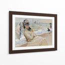 Camille en la playa de Trouville - Claude Monet | Cuadro decorativo de Canvas Lab
