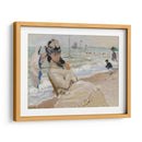 Camille en la playa de Trouville - Claude Monet | Cuadro decorativo de Canvas Lab
