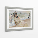 Camille en la playa de Trouville - Claude Monet | Cuadro decorativo de Canvas Lab