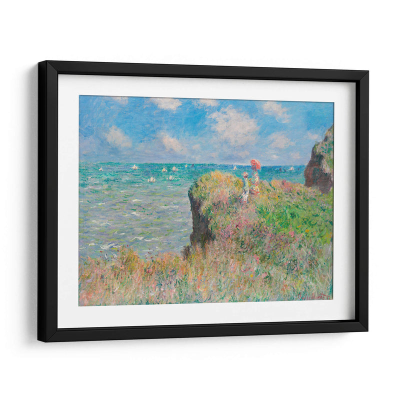 Paseo por el acantilado en Pourville - Claude Monet | Cuadro decorativo de Canvas Lab