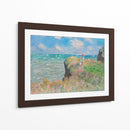 Paseo por el acantilado en Pourville - Claude Monet | Cuadro decorativo de Canvas Lab