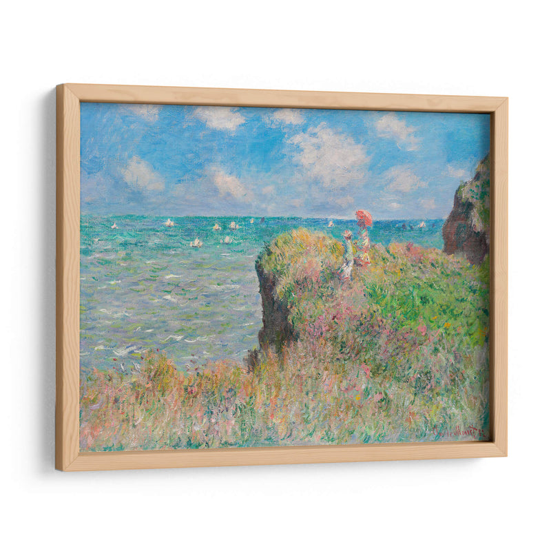 Paseo por el acantilado en Pourville - Claude Monet | Cuadro decorativo de Canvas Lab