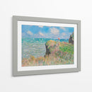 Paseo por el acantilado en Pourville - Claude Monet | Cuadro decorativo de Canvas Lab