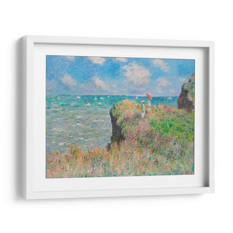 Paseo por el acantilado en Pourville - Claude Monet | Cuadro decorativo de Canvas Lab