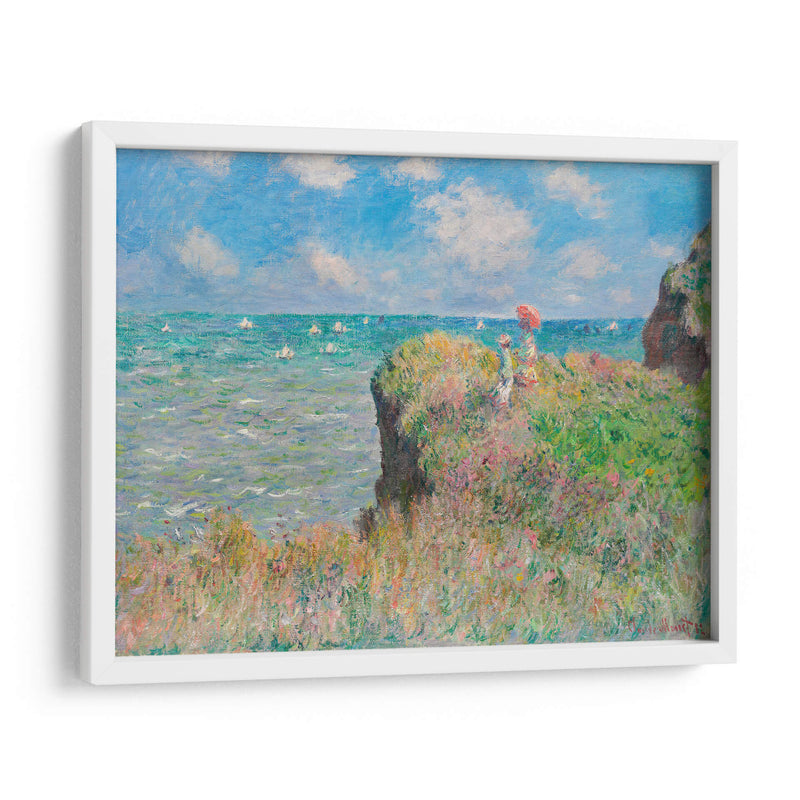 Paseo por el acantilado en Pourville - Claude Monet | Cuadro decorativo de Canvas Lab