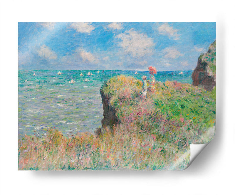Paseo por el acantilado en Pourville - Claude Monet | Cuadro decorativo de Canvas Lab