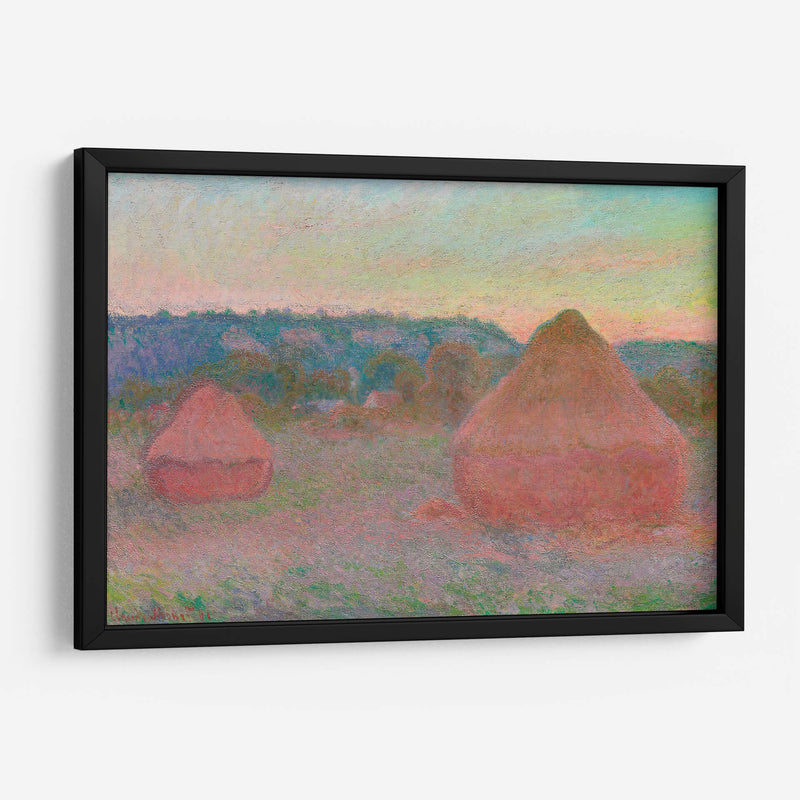 Haystacks, End of Day, Autumn - Claude Monet | Cuadro decorativo de Canvas Lab