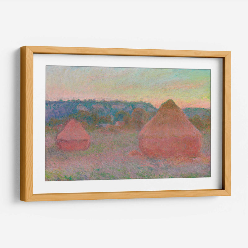 Haystacks, End of Day, Autumn - Claude Monet | Cuadro decorativo de Canvas Lab