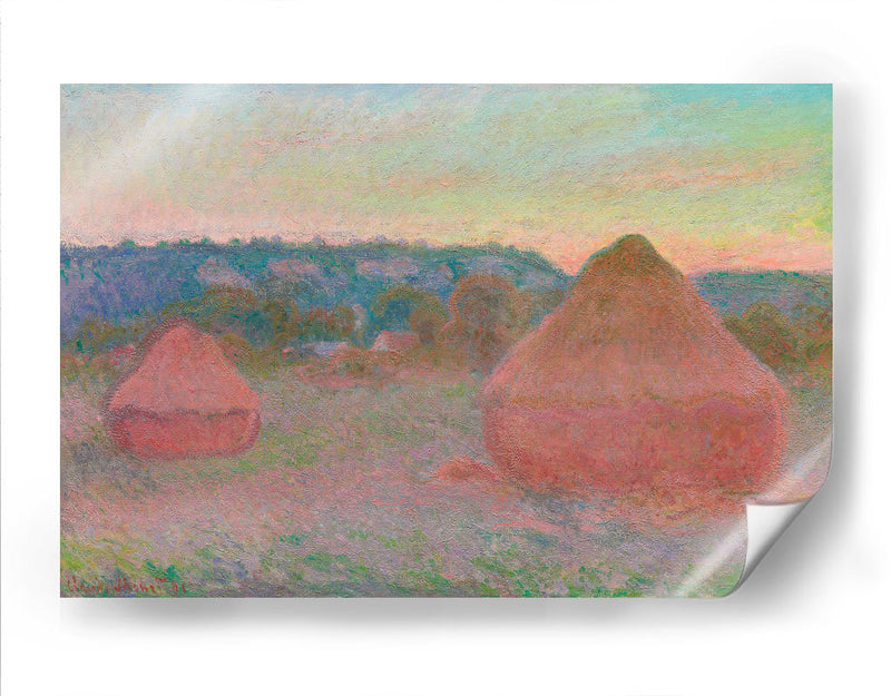 Haystacks, End of Day, Autumn - Claude Monet | Cuadro decorativo de Canvas Lab