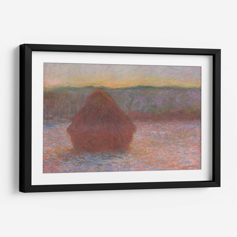 Haystacks, Thaw, Sunset - Claude Monet | Cuadro decorativo de Canvas Lab