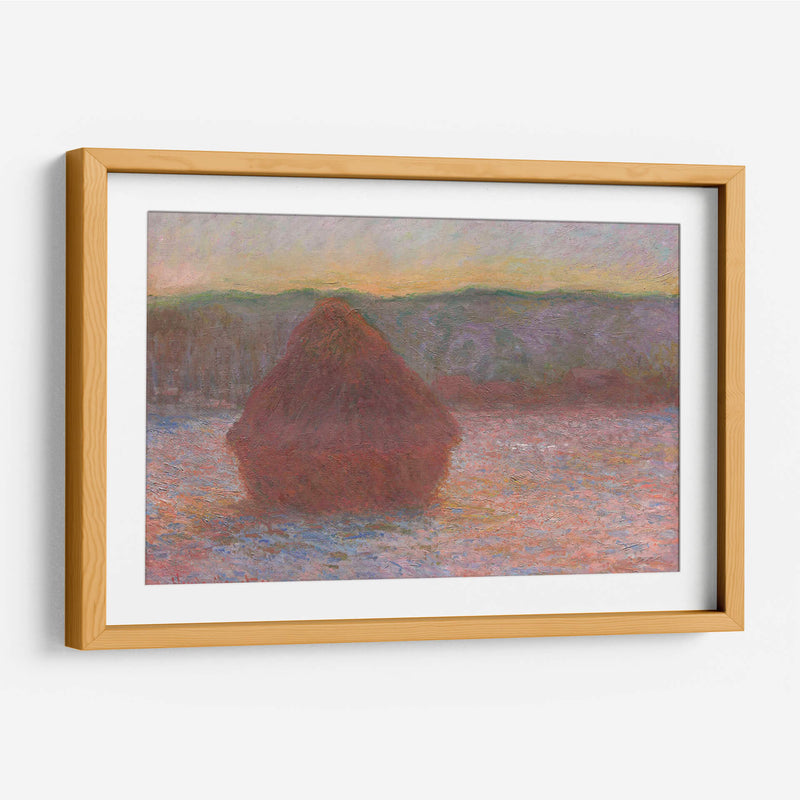 Haystacks, Thaw, Sunset - Claude Monet | Cuadro decorativo de Canvas Lab