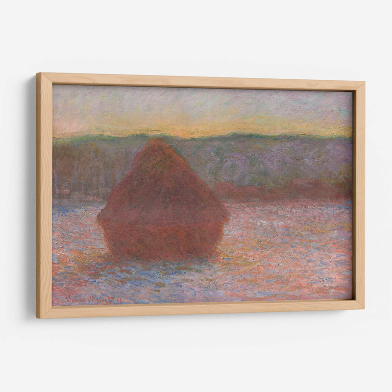 Haystacks, Thaw, Sunset - Claude Monet | Cuadro decorativo de Canvas Lab