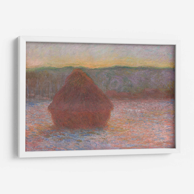 Haystacks, Thaw, Sunset - Claude Monet | Cuadro decorativo de Canvas Lab