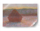 Haystacks, Thaw, Sunset - Claude Monet | Cuadro decorativo de Canvas Lab