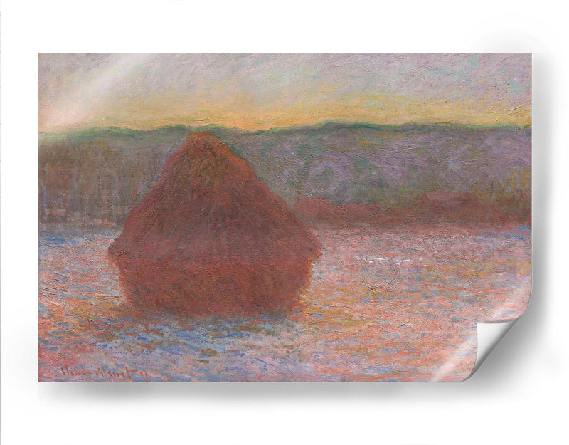 Haystacks, Thaw, Sunset - Claude Monet | Cuadro decorativo de Canvas Lab