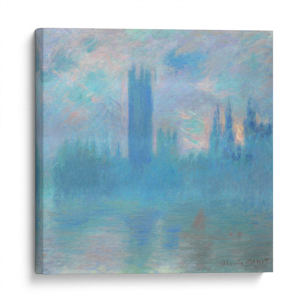 Casas del Parlamento, Londres - Claude O. Monet | Cuadro decorativo de Canvas Lab