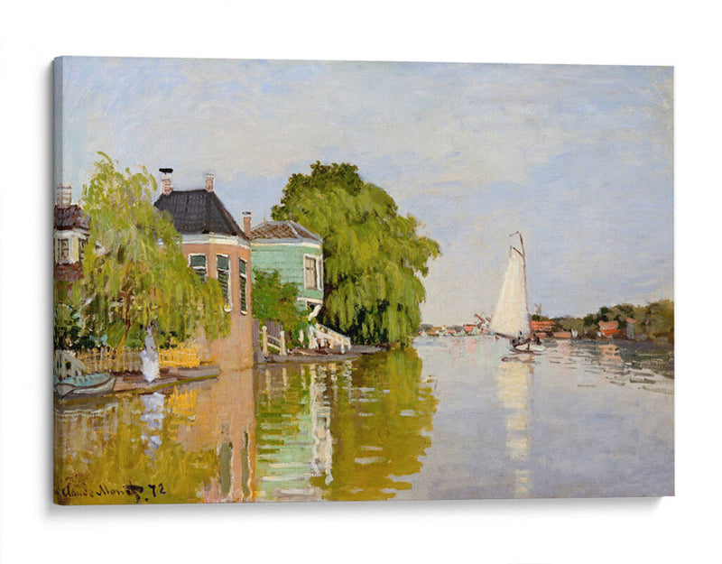 Casas en Achterzaan - Claude Monet | Cuadro decorativo de Canvas Lab