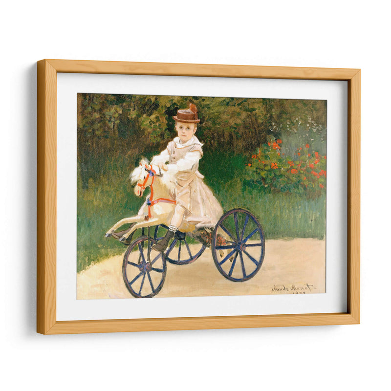 Jean Monet en su caballo-triciclo - Claude Monet | Cuadro decorativo de Canvas Lab