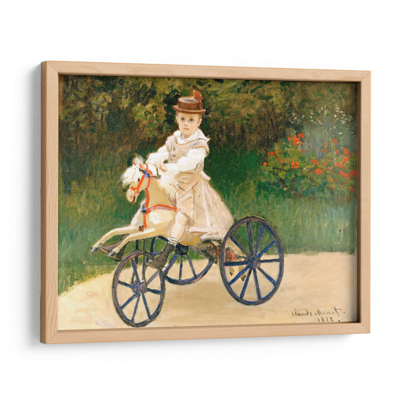 Jean Monet en su caballo-triciclo - Claude Monet | Cuadro decorativo de Canvas Lab