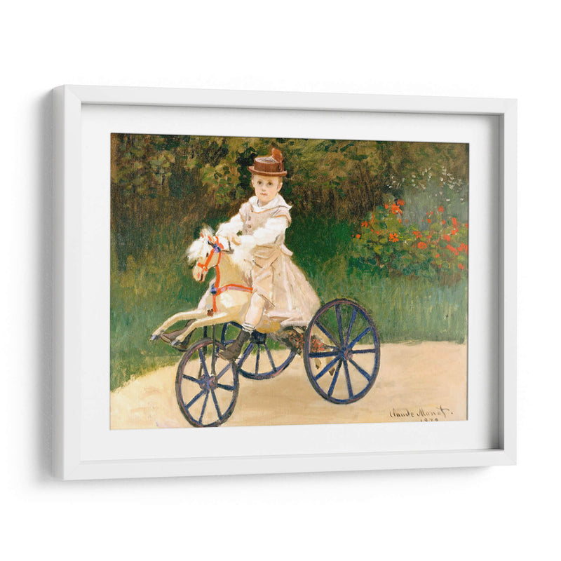 Jean Monet en su caballo-triciclo - Claude Monet | Cuadro decorativo de Canvas Lab