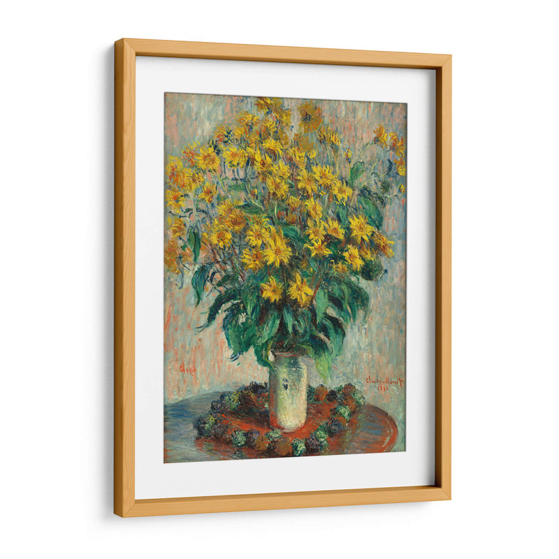 Flores de alcachofa de Jerusalén - Claude Monet | Cuadro decorativo de Canvas Lab