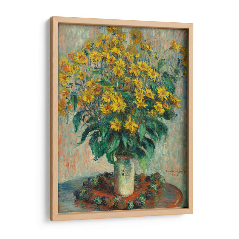 Flores de alcachofa de Jerusalén - Claude Monet | Cuadro decorativo de Canvas Lab