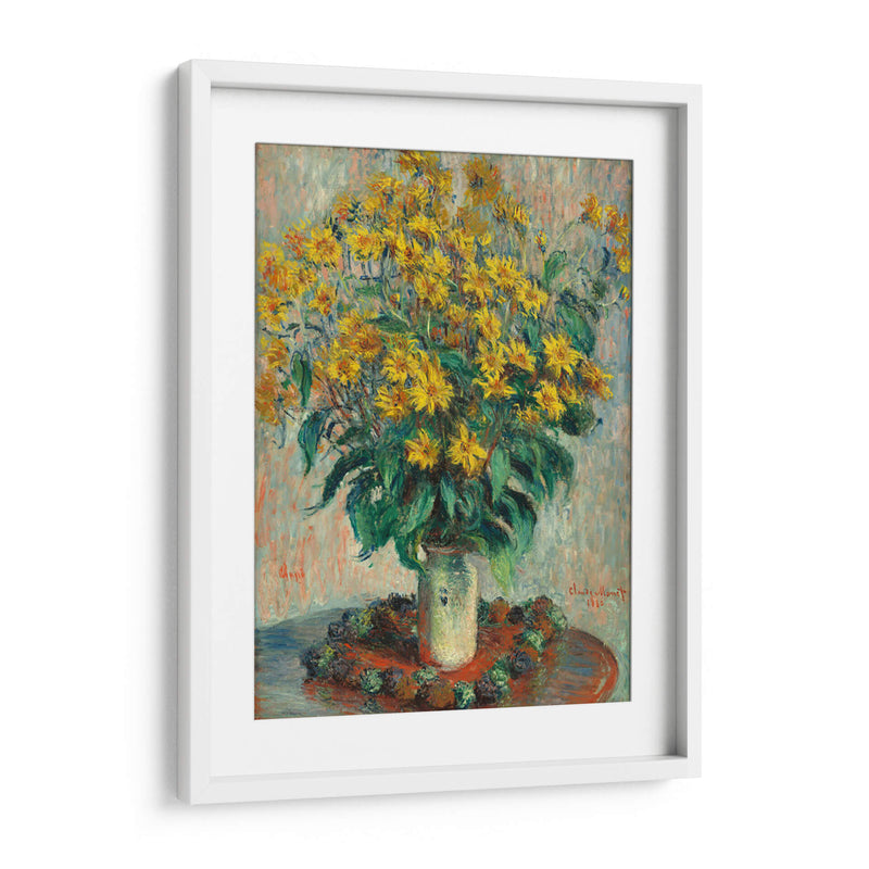 Flores de alcachofa de Jerusalén - Claude Monet | Cuadro decorativo de Canvas Lab