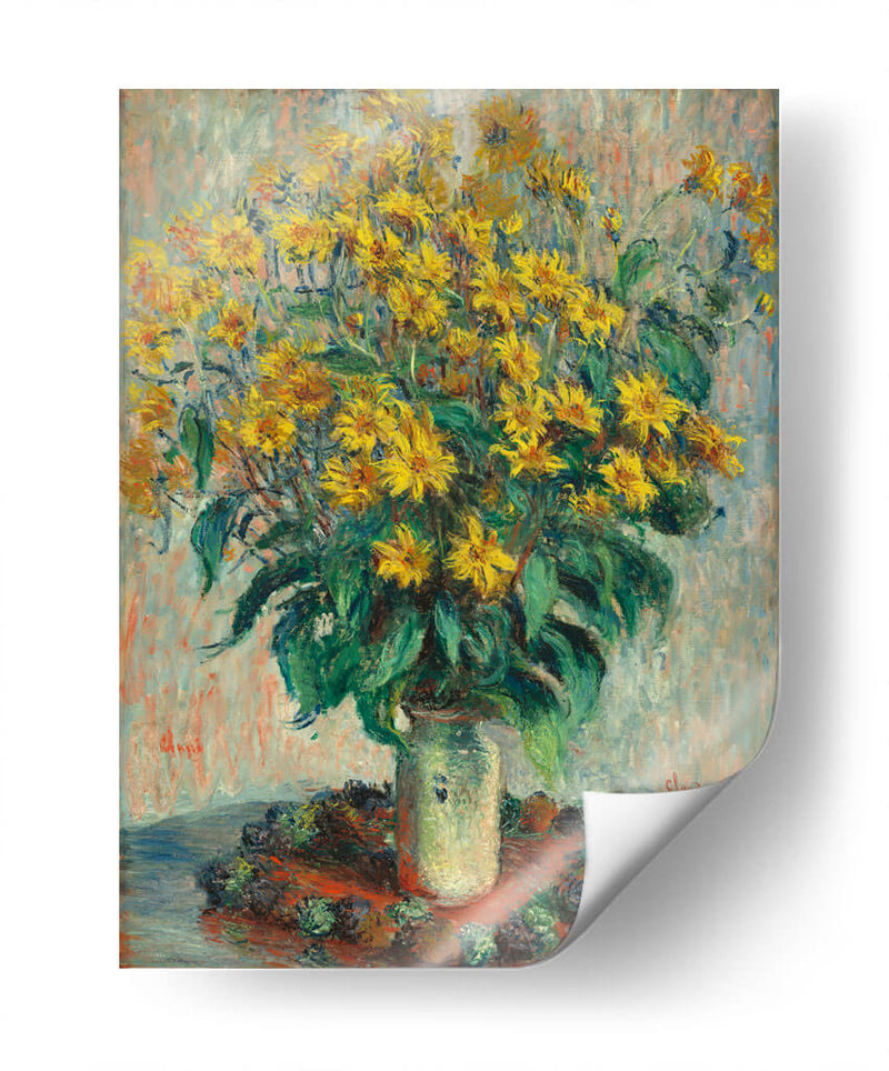 Flores de alcachofa de Jerusalén - Claude Monet | Cuadro decorativo de Canvas Lab