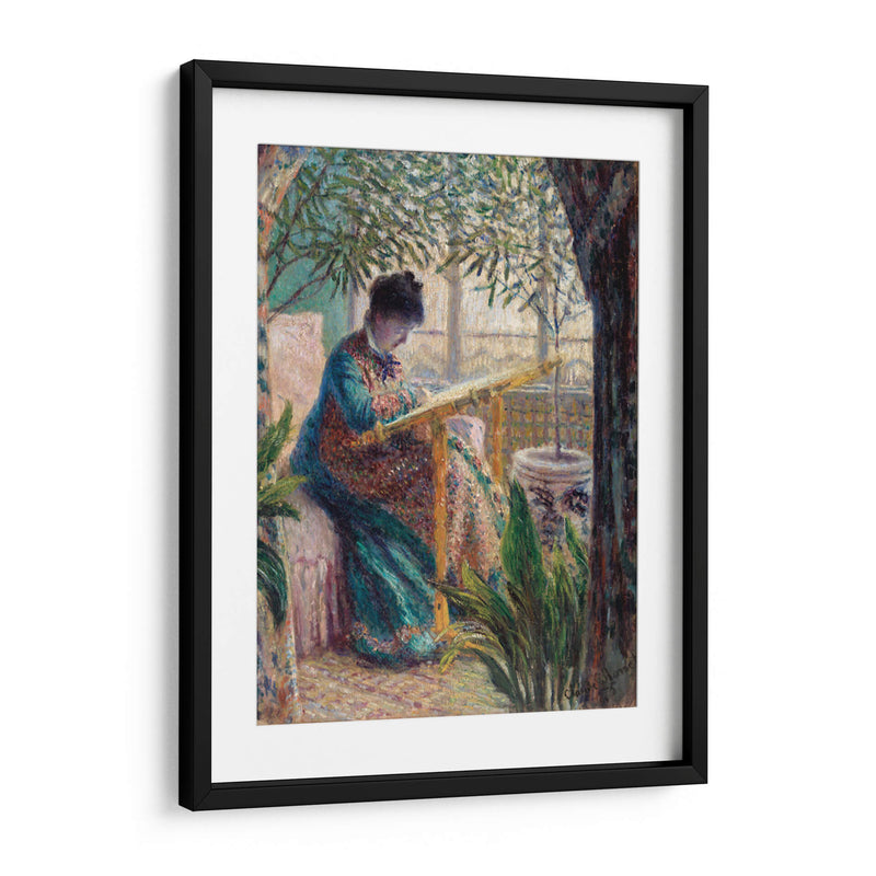 Madame Monet bordando - Claude Monet | Cuadro decorativo de Canvas Lab