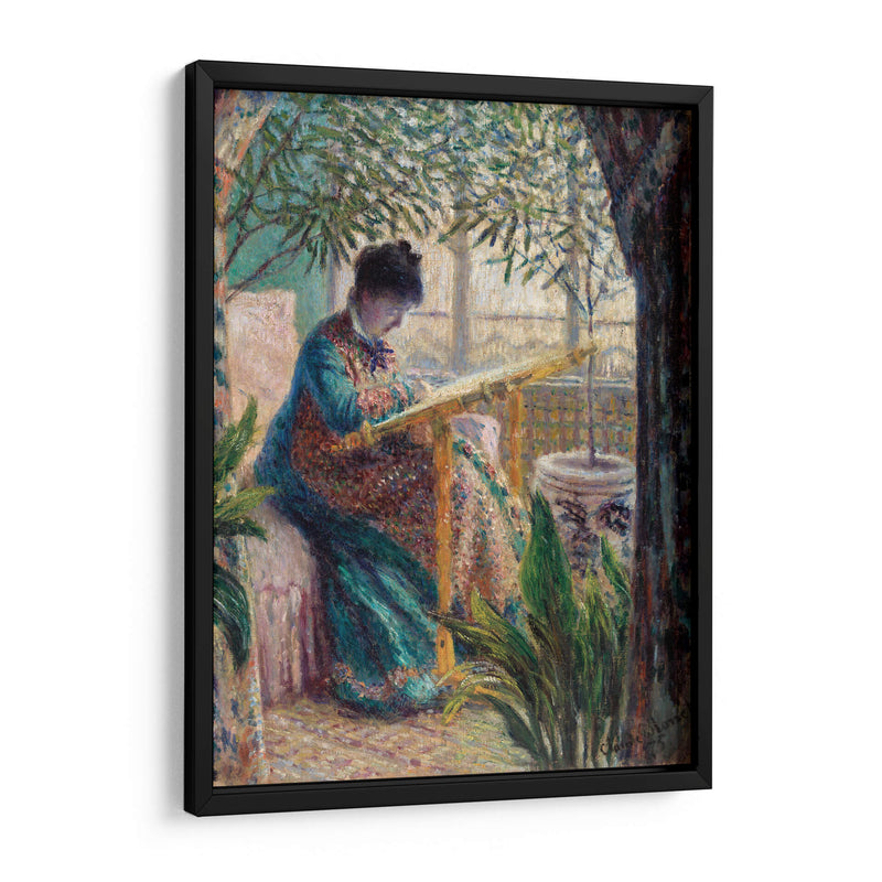 Madame Monet bordando - Claude Monet | Cuadro decorativo de Canvas Lab