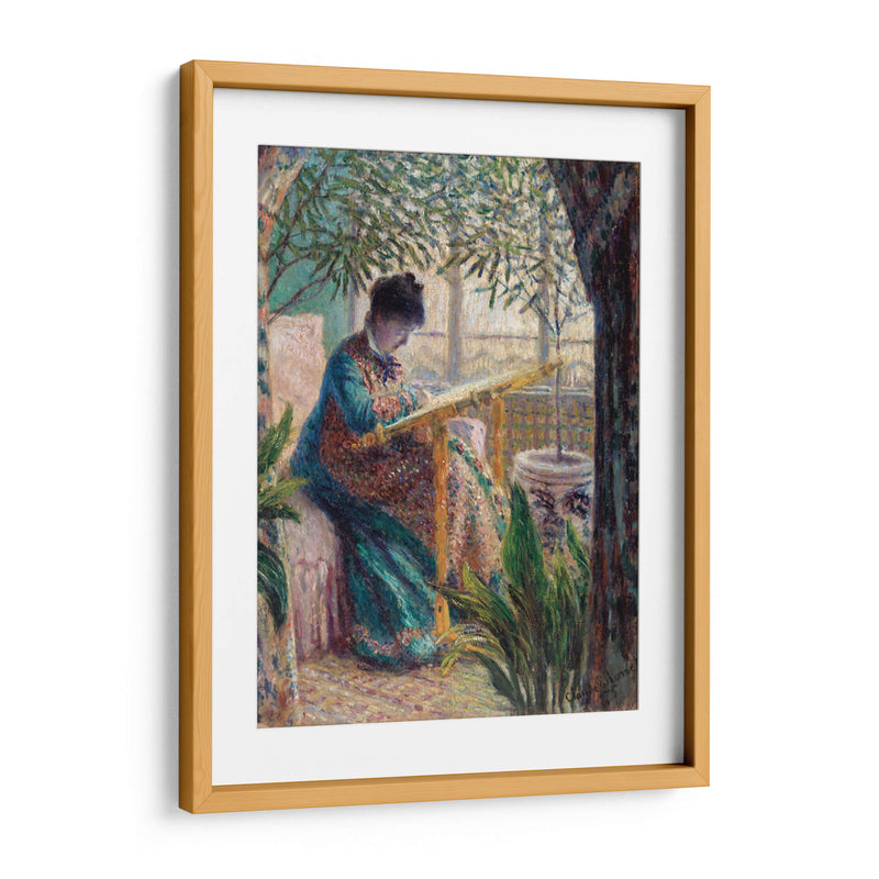 Madame Monet bordando - Claude Monet | Cuadro decorativo de Canvas Lab