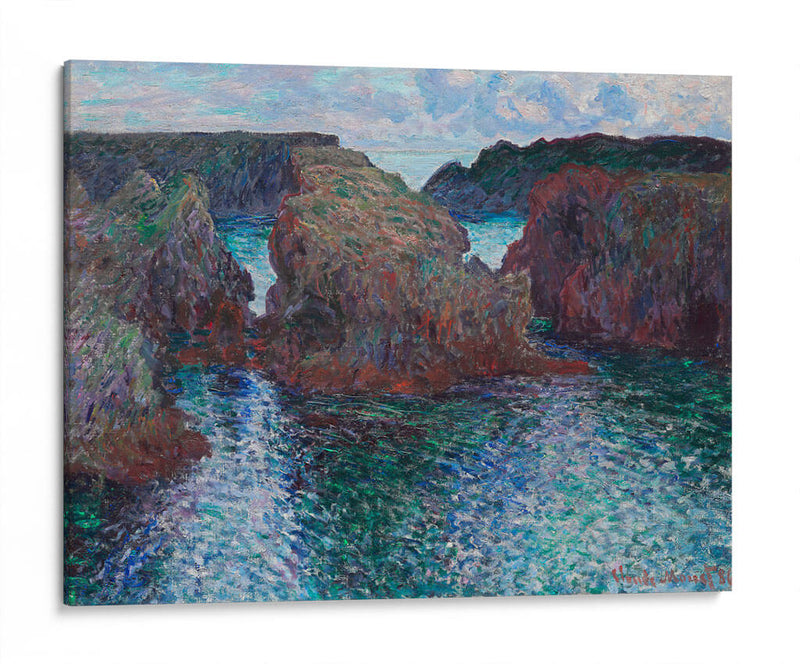 Rocas en Port-Goulphar, Belle-Île - Claude Monet | Cuadro decorativo de Canvas Lab