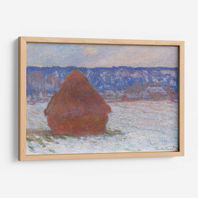 Pila de trigo (efecto de nieve, día nublado) - Claude Monet | Cuadro decorativo de Canvas Lab