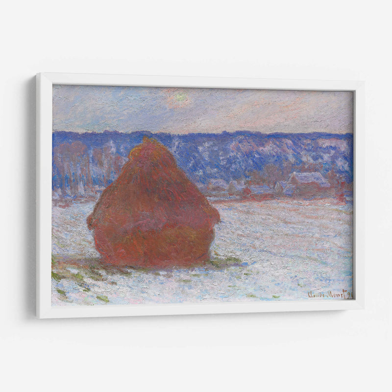 Pila de trigo (efecto de nieve, día nublado) - Claude Monet | Cuadro decorativo de Canvas Lab